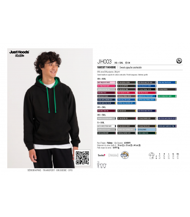 Sweat à capuche contrasté