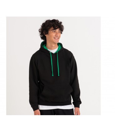 Sweat à capuche contrasté