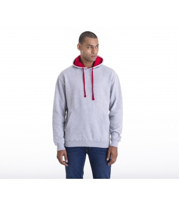 Sweat à capuche contrasté