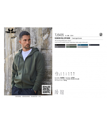 Sweat zippé à capuche homme