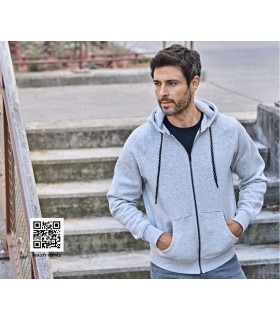 Sweat zippé à capuche homme