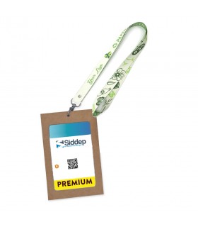 Porte badge en carton kraft A6 écologique recyclé par lot de 100