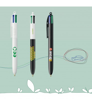 Stylo BIC® 4 Couleurs ECO personnalisable – Stylo publicitaire recyclé