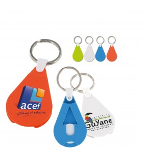Porte-clés porte jeton goutte