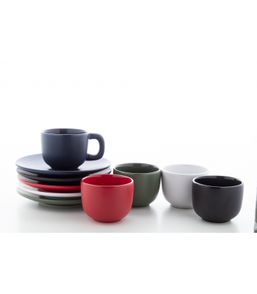 Set espresso Caturra en céramique 85 ml personnalisable – 2 tasses et soucoupes