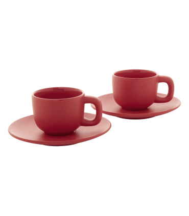 Set espresso Caturra en céramique 85 ml personnalisable – 2 tasses et soucoupes