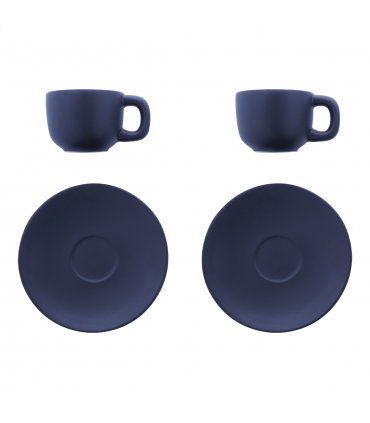 Set espresso Caturra en céramique 85 ml personnalisable – 2 tasses et soucoupes