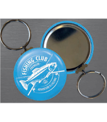 Badge porte-clé rond 38 mm