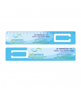 Règle marque-page PVC souple 20 cm