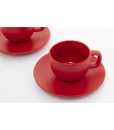 Set cappuccino Caturra plus en céramique 200 ml personnalisable - 2 tasses et soucoupes
