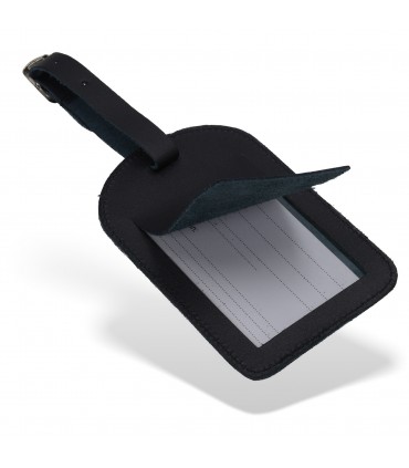 Étiquette à bagage en simili cuir