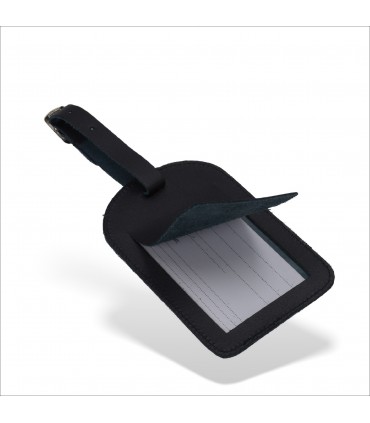 Étiquette à bagage en cuir