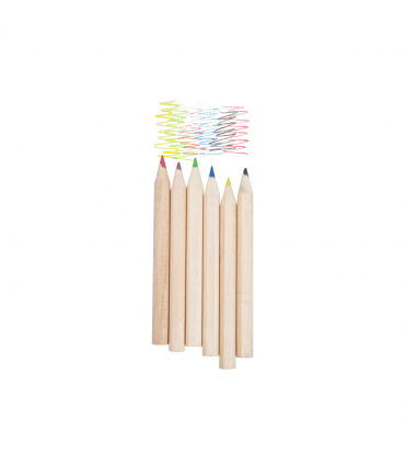 Set de 4, 6 ou 12 crayons de couleurs dans une boite kraft personnalisable