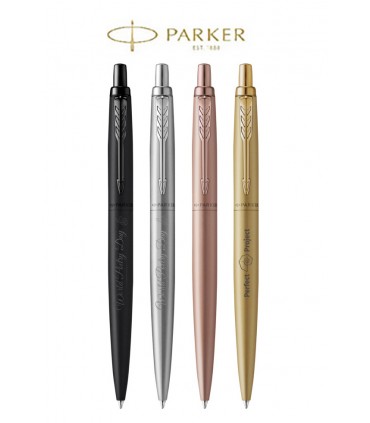 Stylo bille PARKER® Jotter XL Monochrome en acier inoxydable personnalisable (gravure laser)