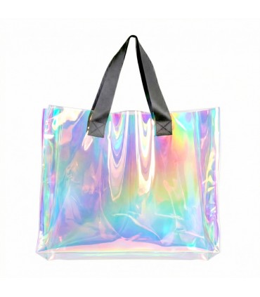 Sac holographique personnalisable effet irisé - grand format