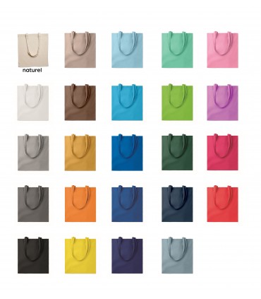Sac coton 140 g/m² personnalisable Cottonel – Anses longues