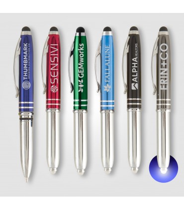 Stylo bille multifonction personnalisable avec lampe led