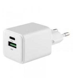 Chargeur secteur publicitaire METMAXX® double port USB-C / USB-A charge rapide 30 W