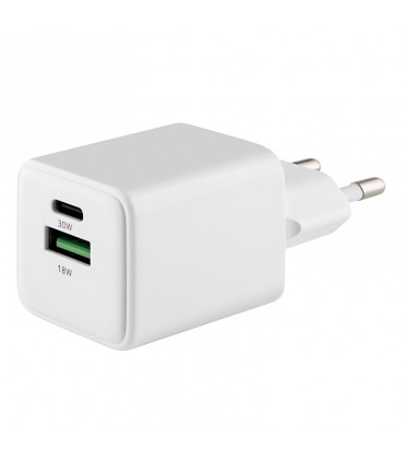 Chargeur secteur publicitaire METMAXX® double port USB-C / USB-A charge rapide 30 W