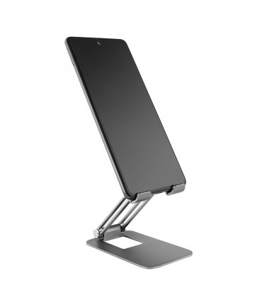 Support téléphone et tablette publicitaire pliable METMAXX® en aluminium