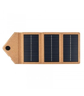 Chargeur solaire publicitaire pliable METMAXX® en liège naturel
