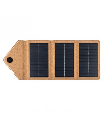 Chargeur solaire publicitaire pliable METMAXX® en liège naturel