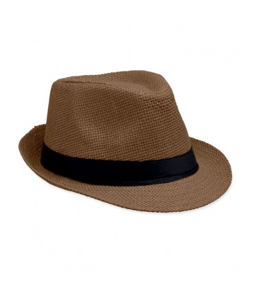 Chapeau de soleil en paille synthétique personnalisable