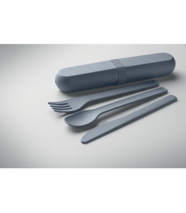 Set de couverts réutilisables en acier inoxydable avec étui