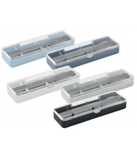 Set de couverts en acier inoxydable avec étui PP personnalisable