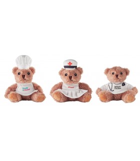 Peluche ours métier personnalisable avec t-shirt