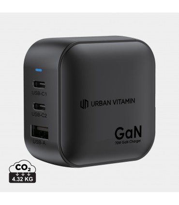 Chargeur secteur 70W GaN Urban Vitamin personnalisable