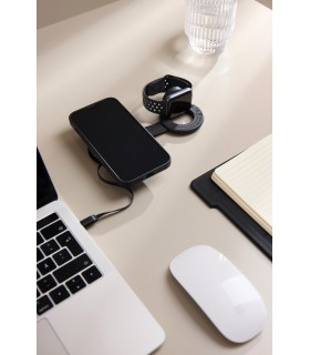 Chargeur de voyage sans fil 2 en 1 VINGA Baltimore RCS personnalisable