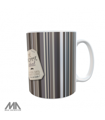 Mug personnalisable 330ml en quadi avec option nominatif