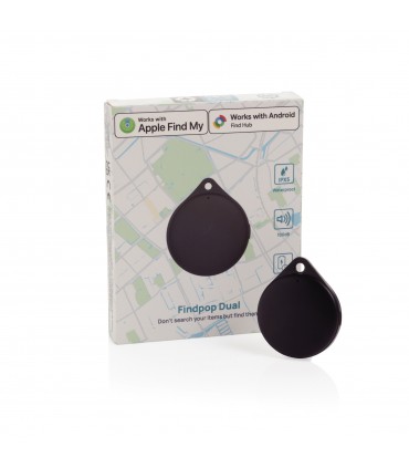 Géolocaliseur personnalisable Findpop Dual en plastique recyclé (IOS Apple - Android)