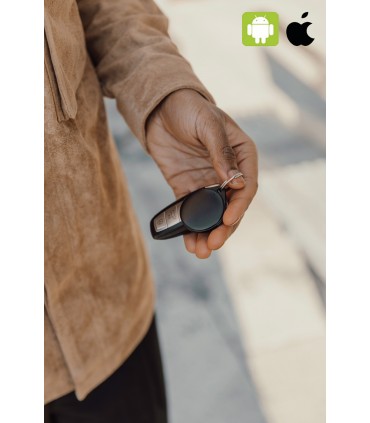 Géolocaliseur personnalisable Findpop Dual en plastique recyclé (IOS Apple - Android)