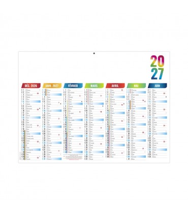Calendrier bancaire rigide contrecollé Arlequin - 3 formats