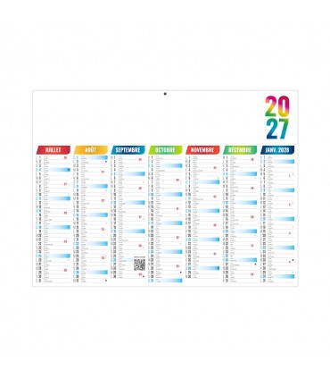 Calendrier bancaire rigide contrecollé Arlequin - 3 formats
