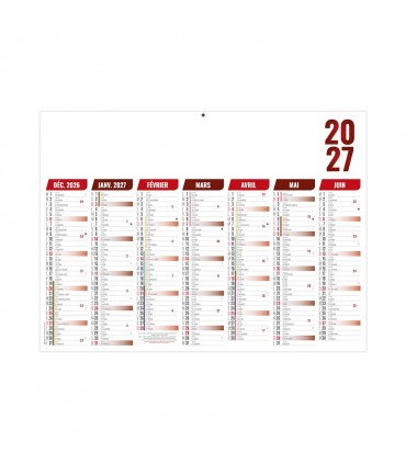 Calendrier bancaire léger Florentin 4 formats