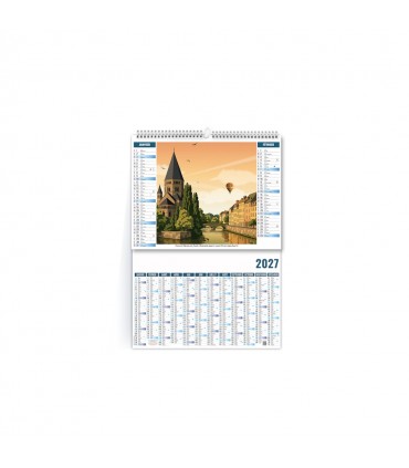Calendrier illustré - 6 feuillets - 2 formats