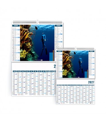 Calendrier illustré - 6 feuillets - 2 formats