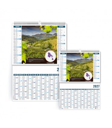 Calendrier illustré - 6 feuillets - 2 formats