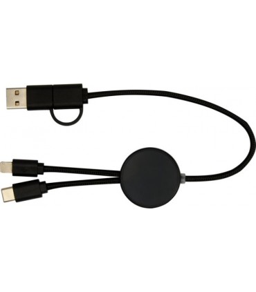 Câble publicitaire Citala 5-en-1 en plastique recyclé 30 cm charge rapide 27W