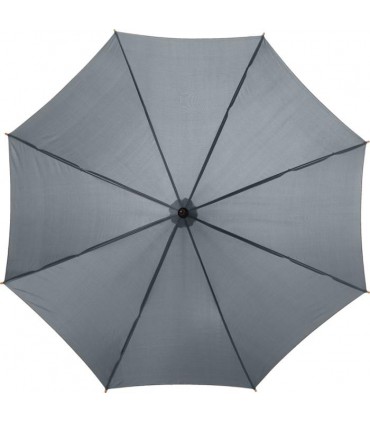 Parapluie publicitaire Kyle 23" à ouverture automatique avec mât et poignée en bois