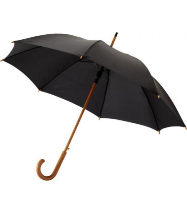 Parapluie publicitaire Kyle 23" à ouverture automatique avec mât et poignée en bois