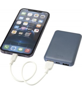 Batterie externe publicitaire 5000 mAh Type-C en plastique recyclé