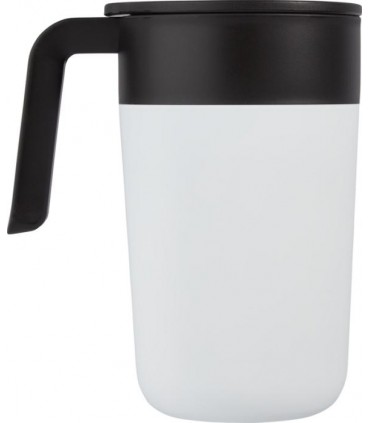 Mug publicitaire 400 ml double paroi en plastique recyclé et acier inoxydable