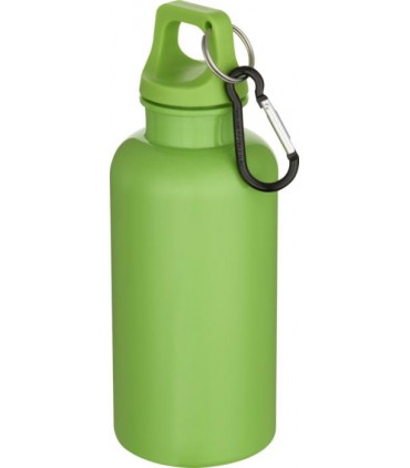 Gourde publicitaire Oregon 400 ml en plastique recyclé RCS avec mousqueton