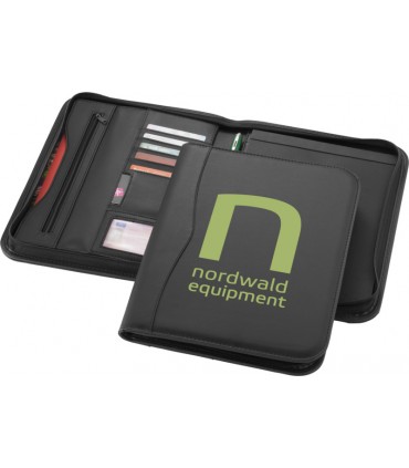 Conférencier publicitaire A4 zippé Ebony personnalisable