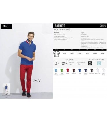 POLO HOMME SOL'S PATRIOT | ref :  00576
