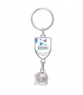 PORTE CLES ZAMAC CASQUE DE POMPIER 3D | ref :  PCPOM